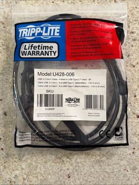 Easton Black USB Cable in Sealed Bag